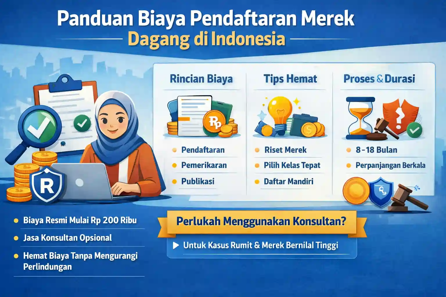 Biaya pendaftaran merek dagang
