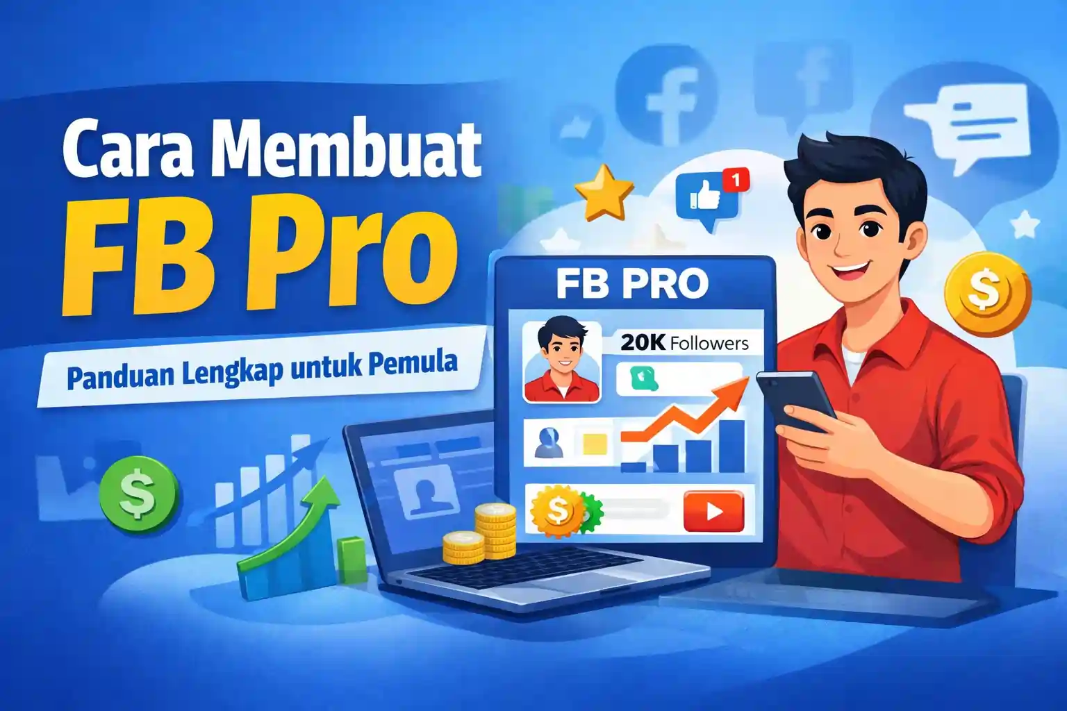 cara membuat fb pro