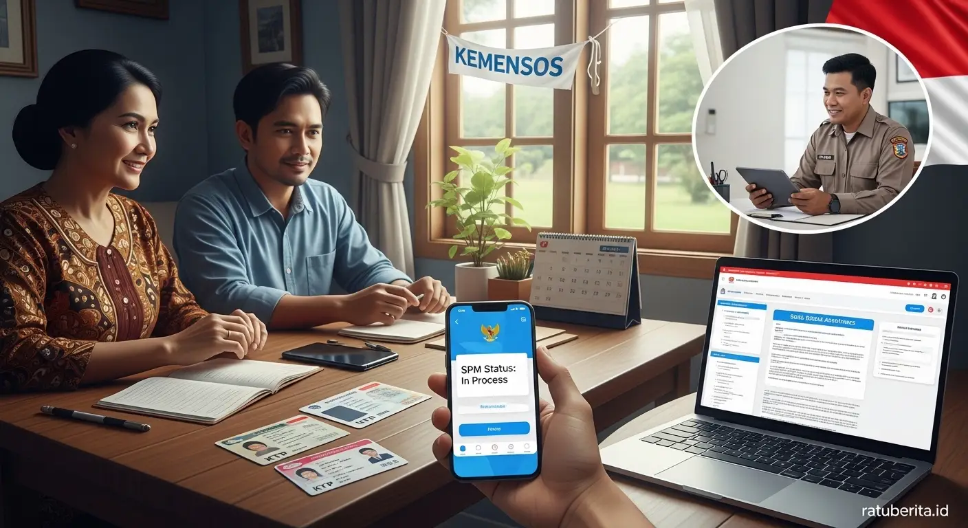cara cek status spm bansos kemensos