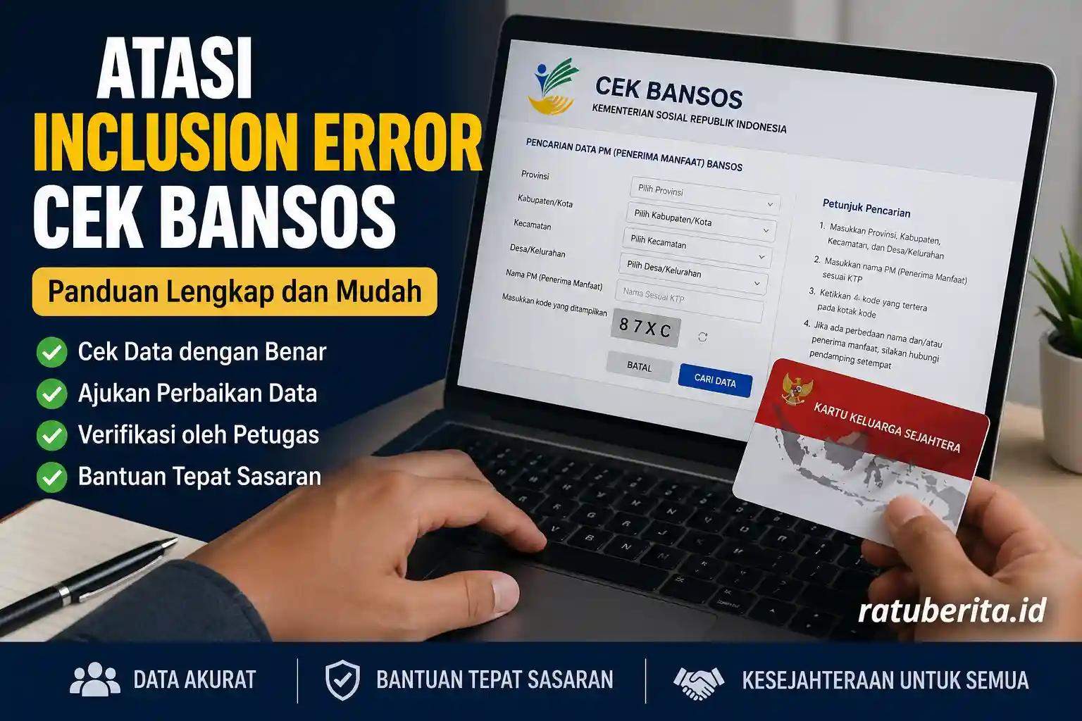 Atasi Inclusion Error Cek Bansos