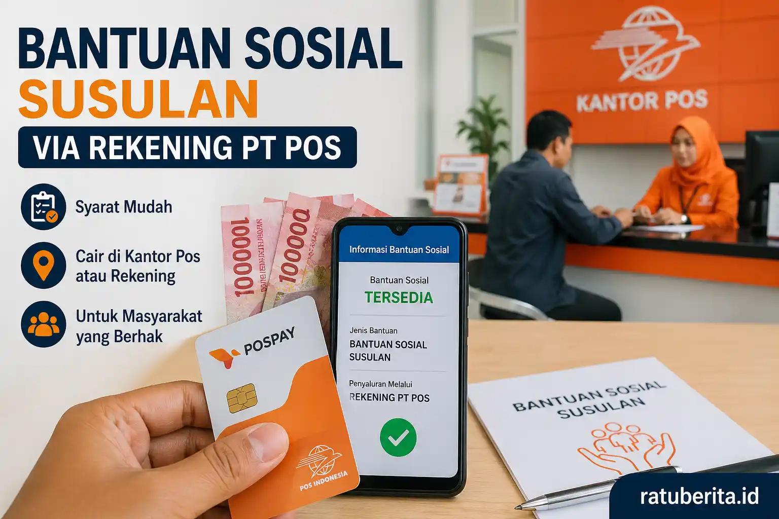 Bantuan Sosial Susulan Via Rekening Pt Pos