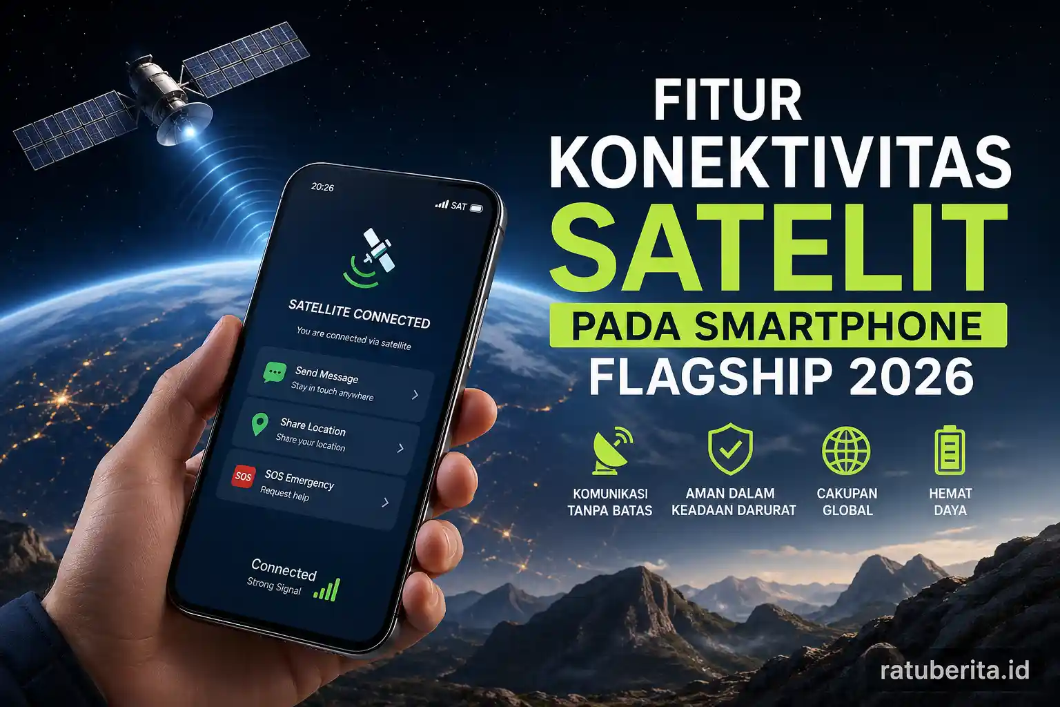 Fitur Konektivitas Satelit Pada Smartphone Flagship 2026