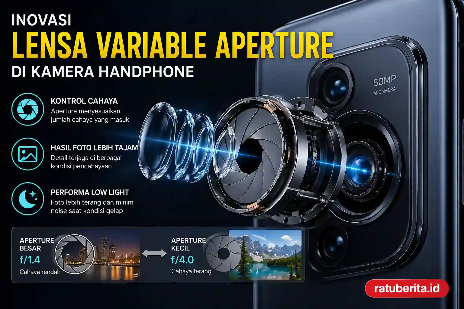 Inovasi Lensa Variable Aperture Di Kamera Handphone