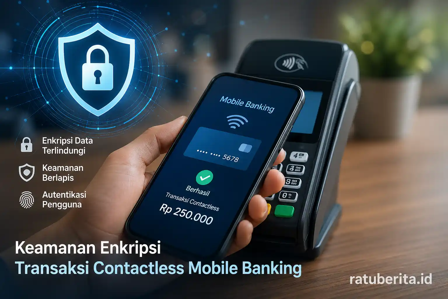 Keamanan Enkripsi Transaksi Contactless Mobile Banking