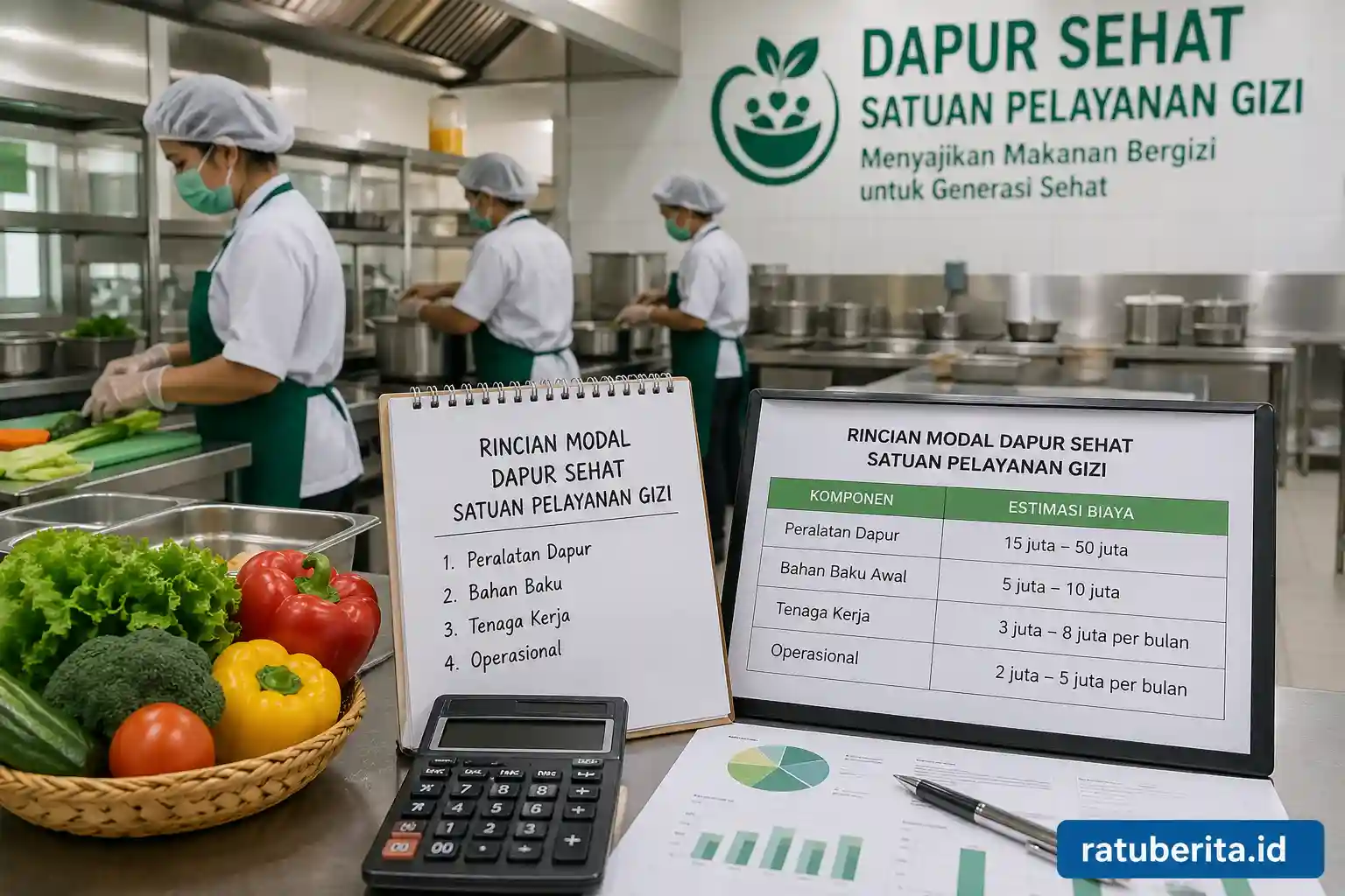 Rincian Modal Dapur Sehat Satuan Pelayanan Gizi