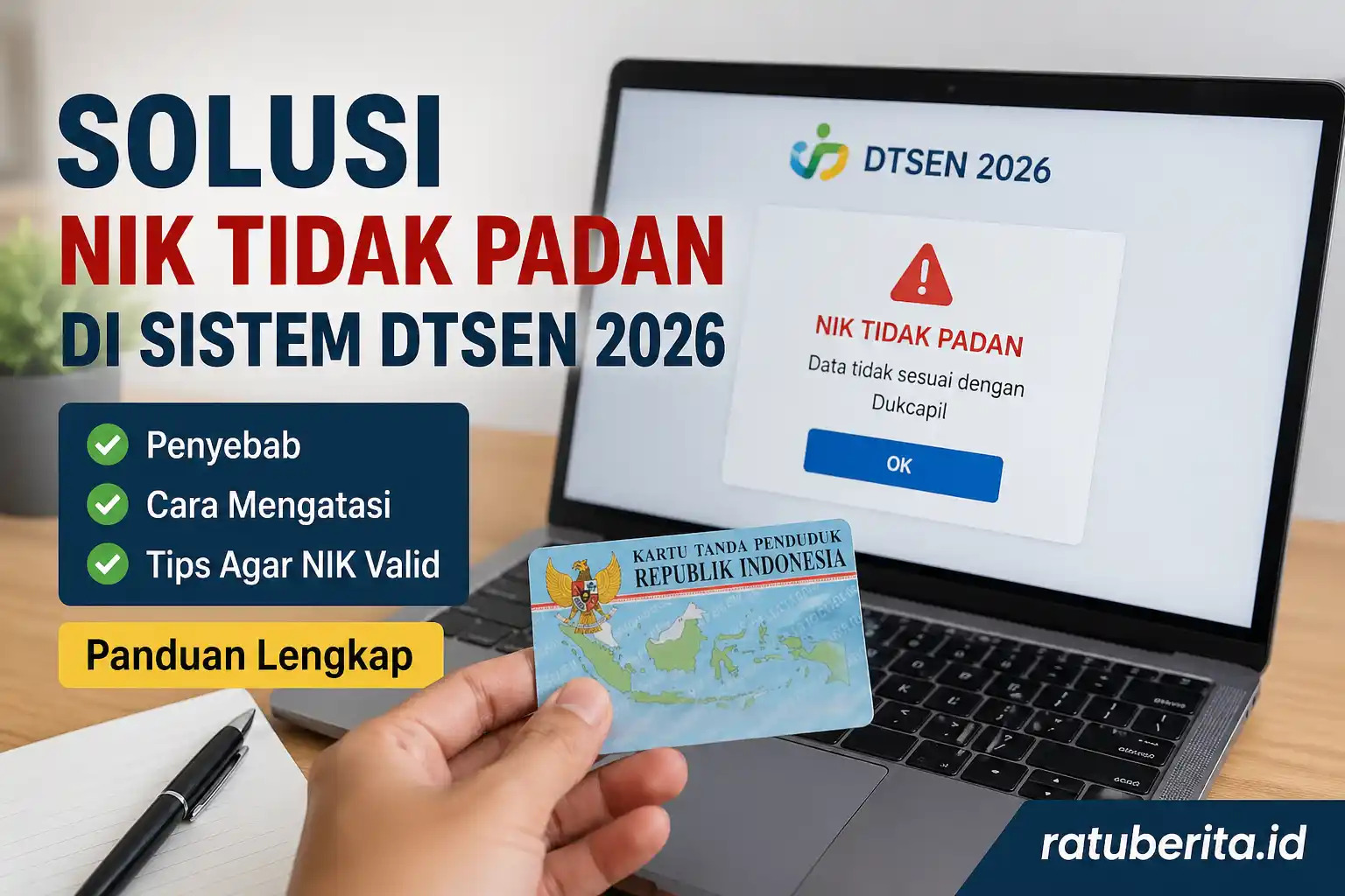 Solusi NIK Tidak Padan Di Sistem Dtsen 2026