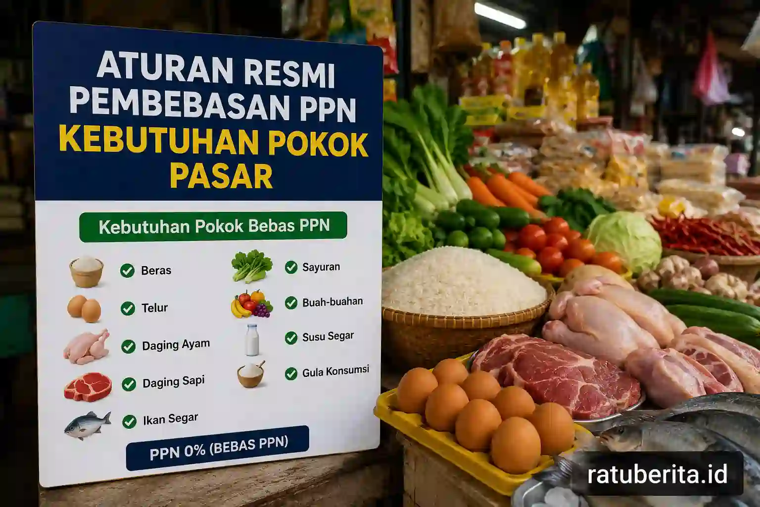 Aturan Resmi Pembebasan Ppn Kebutuhan Pokok Pasar