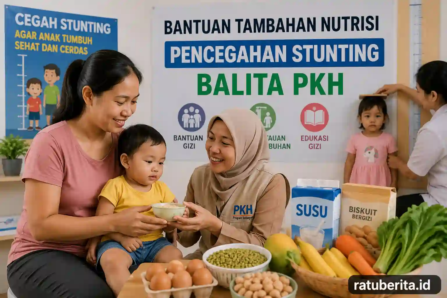 Bantuan Tambahan Nutrisi Pencegahan Stunting Balita Pkh