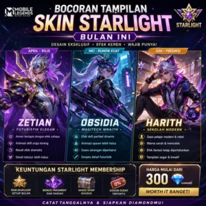 Bocoran Tampilan Desain Skin Starlight Bulan Ini