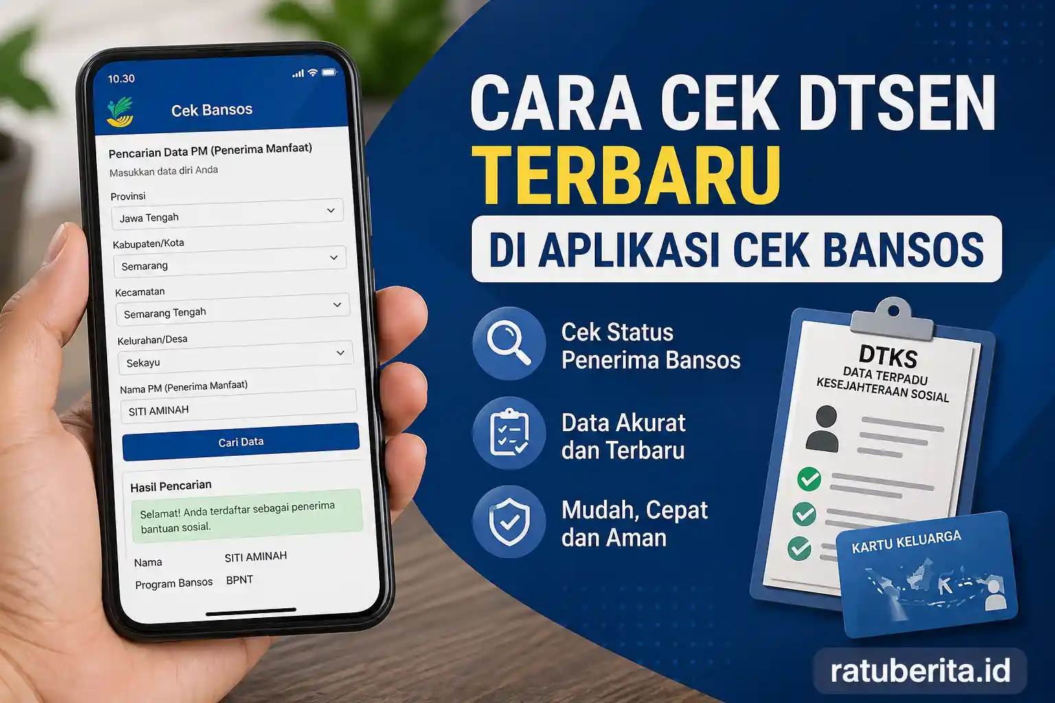Cara Cek Dtsen Terbaru Di Aplikasi Cek Bansos
