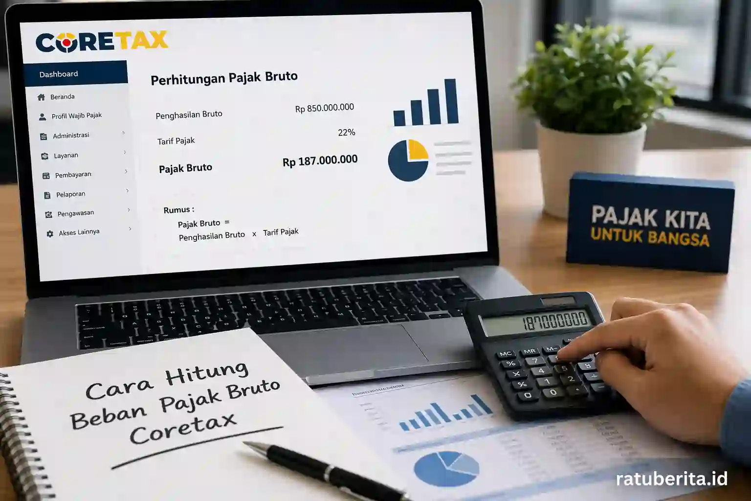Cara Hitung Beban Pajak Bruto Coretax