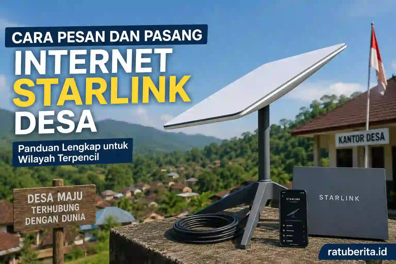 Cara Pesan Dan Pasang Internet Starlink Desa