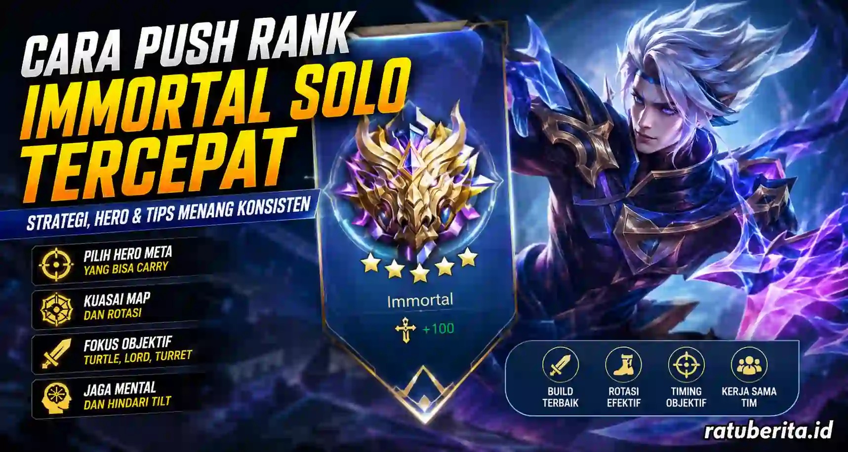 Cara Push Rank Immortal Solo Tercepat