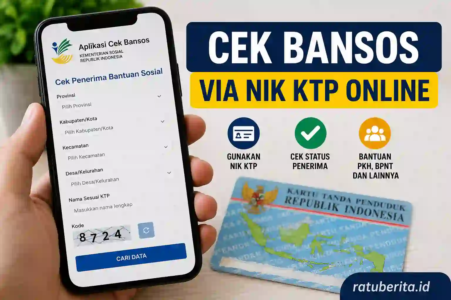 Cek Bansos Via NIK KTP Online