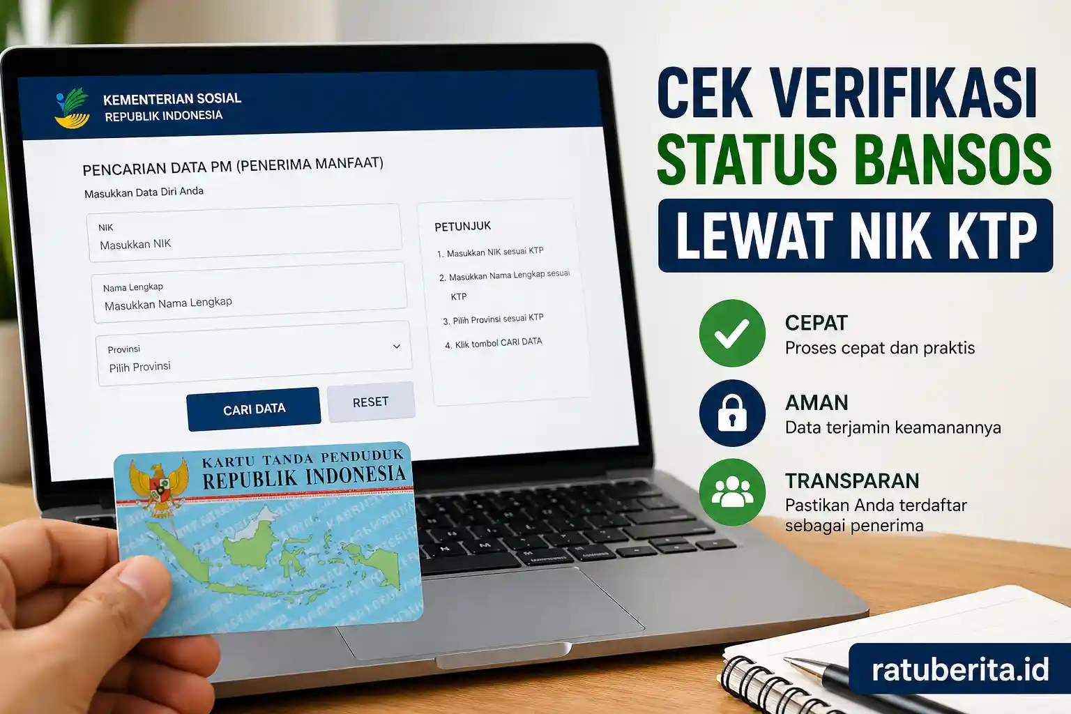Cek Verifikasi Status Bansos Lewat Nik Ktp