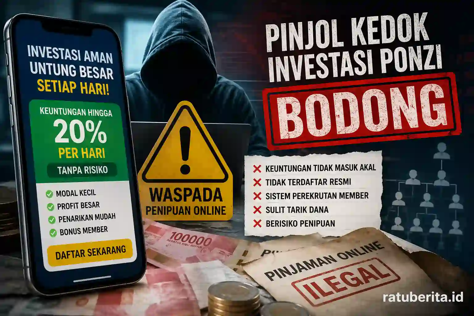 Ciri Pinjol Kedok Investasi Ponzi Bodong