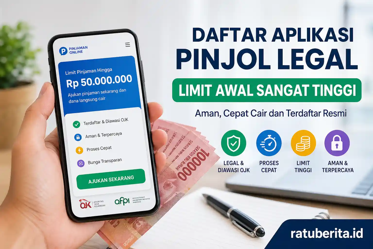 Daftar Aplikasi Pinjol Legal Limit Awal Sangat Tinggi