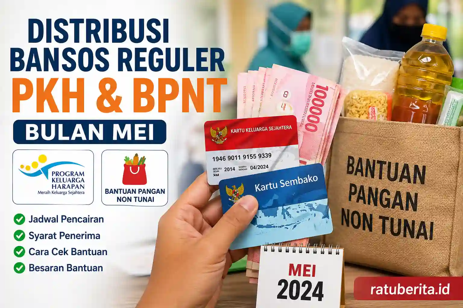 Distribusi Bansos Reguler Pkh Bpnt Bulan Mei
