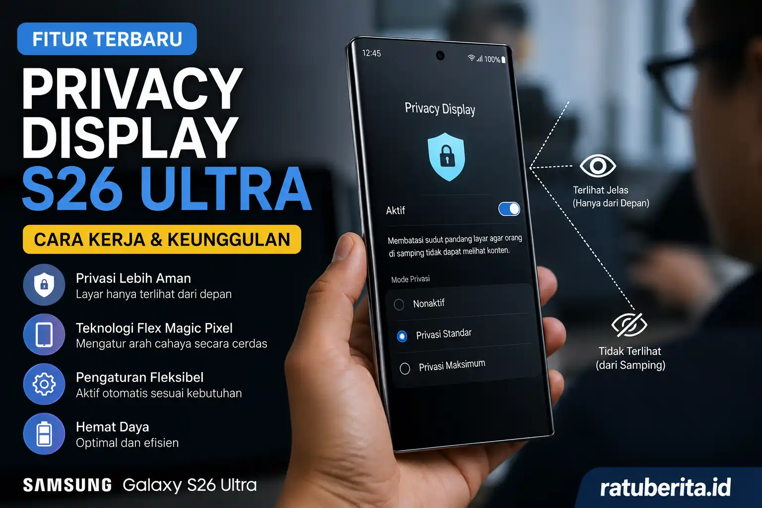 Fitur Privacy Display S26 Ultra Cara Kerja
