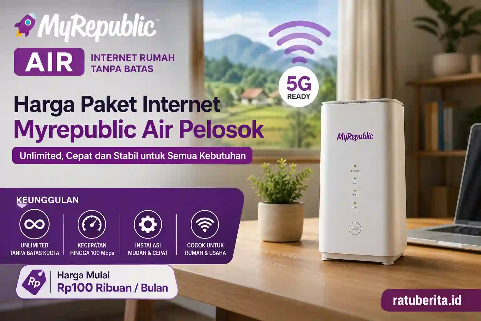 Harga Paket Internet Myrepublic Air Pelosok