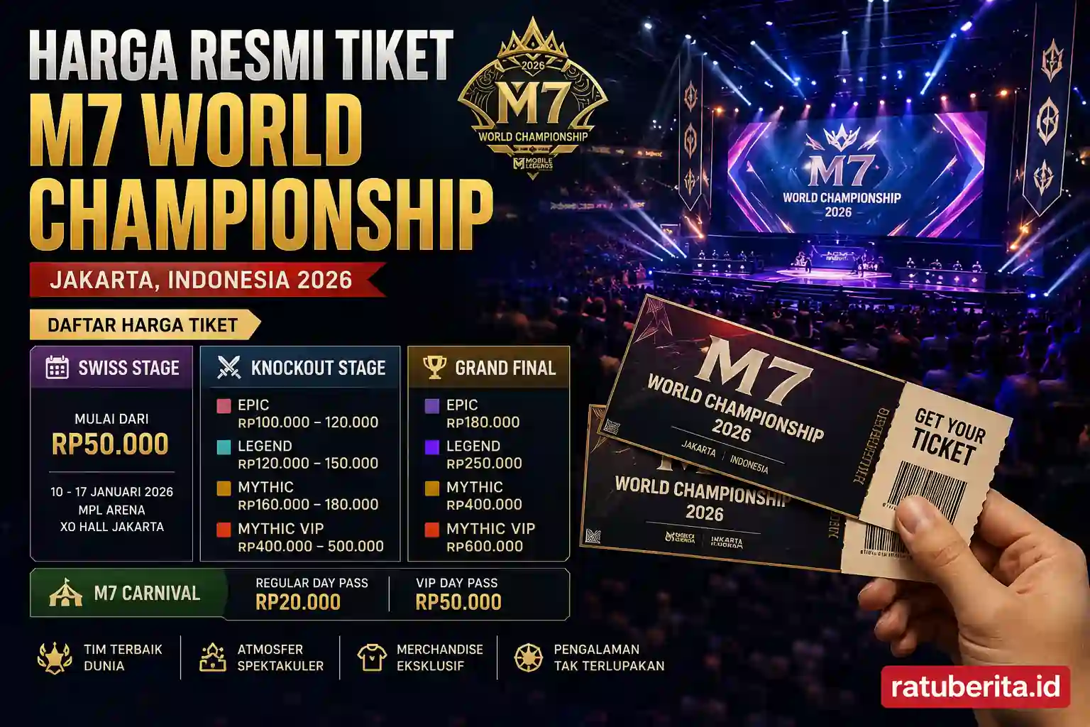 Harga Resmi Tiket Nonton M7 World Championship