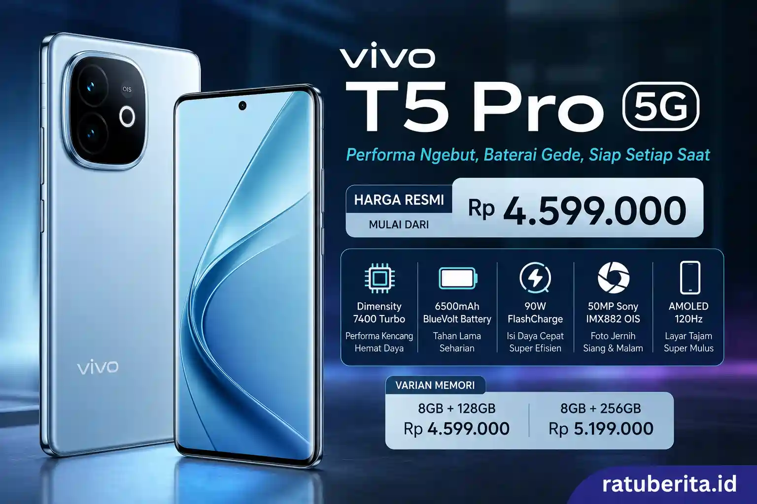 Harga Resmi Vivo T5 Pro 5g dan Spesifikasi Terbaru 2026
