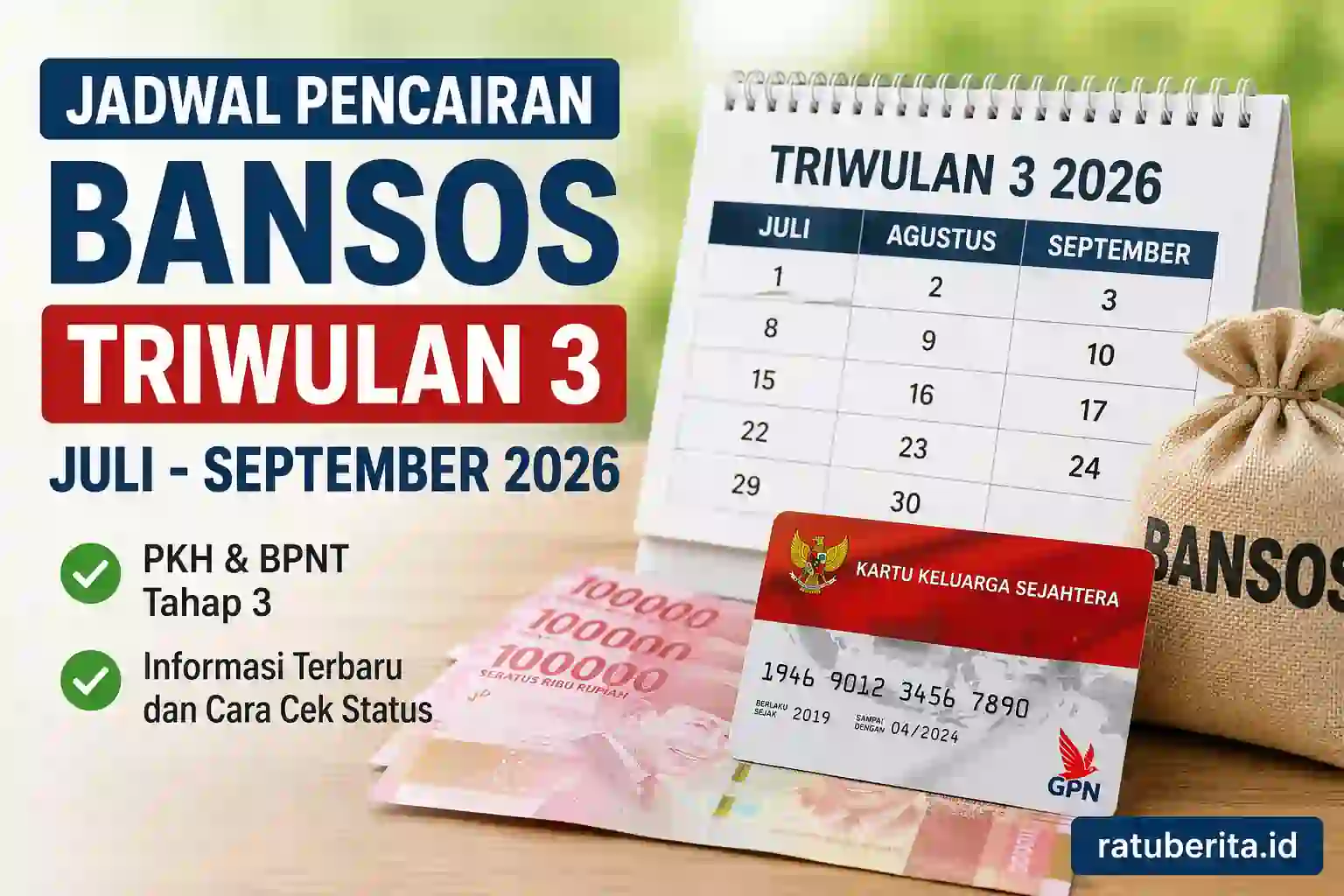 Jadwal Pencairan Bansos Triwulan 3