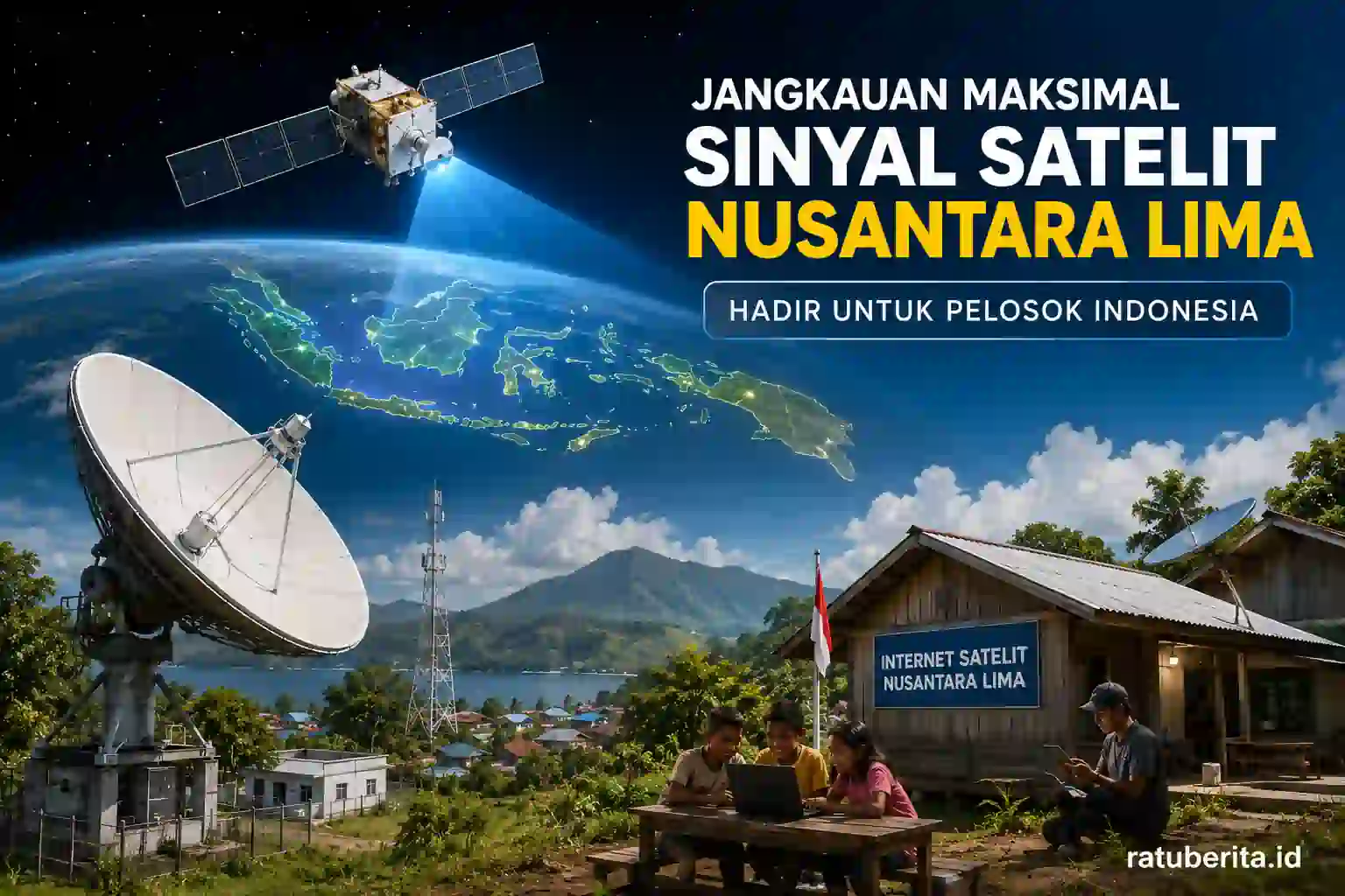 Jangkauan Maksimal Sinyal Satelit Nusantara Lima Pelosok