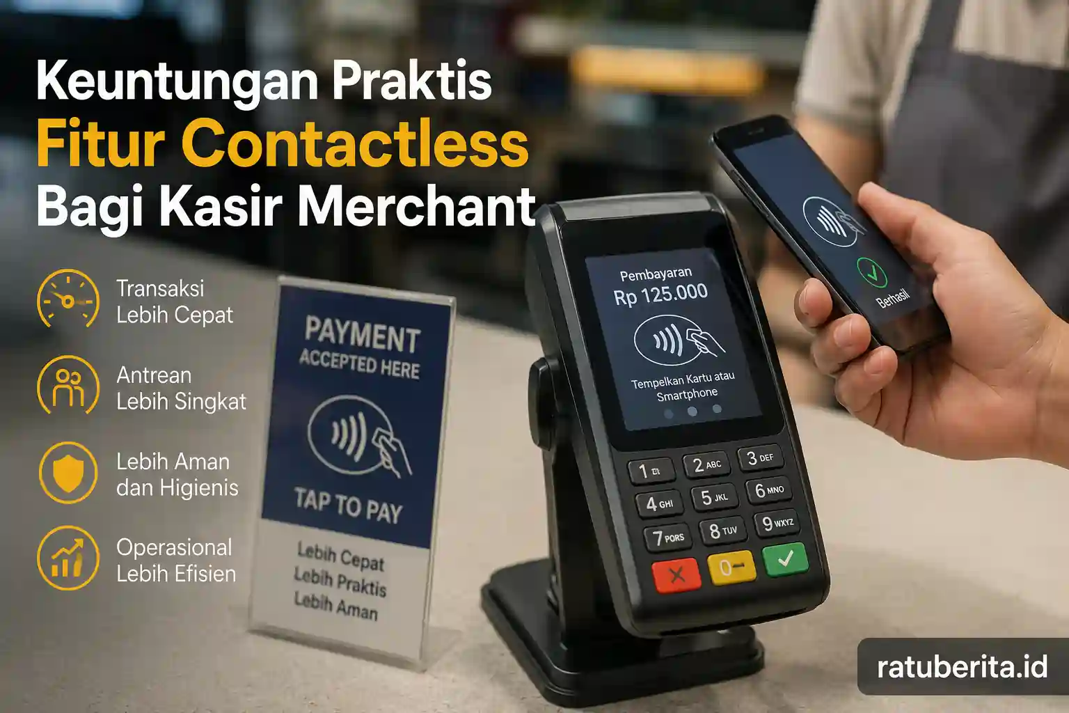Keuntungan Praktis Fitur Contactless Bagi Kasir Merchant
