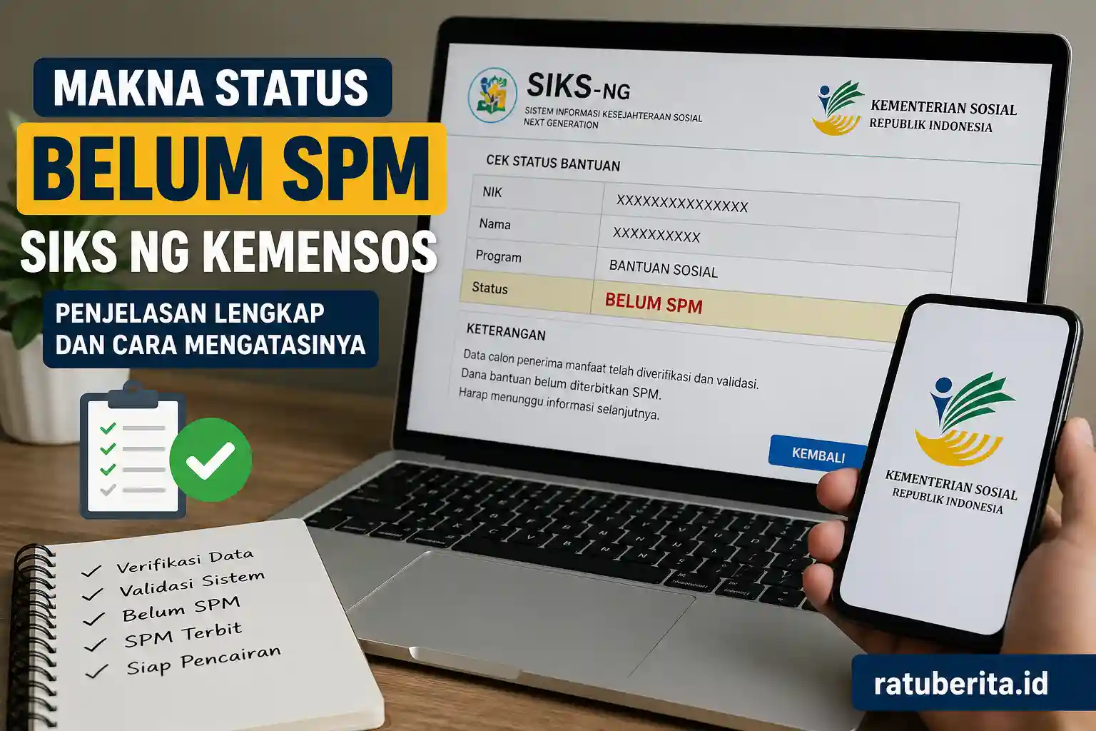 Makna Status Belum Spm Siks Ng Kemensos