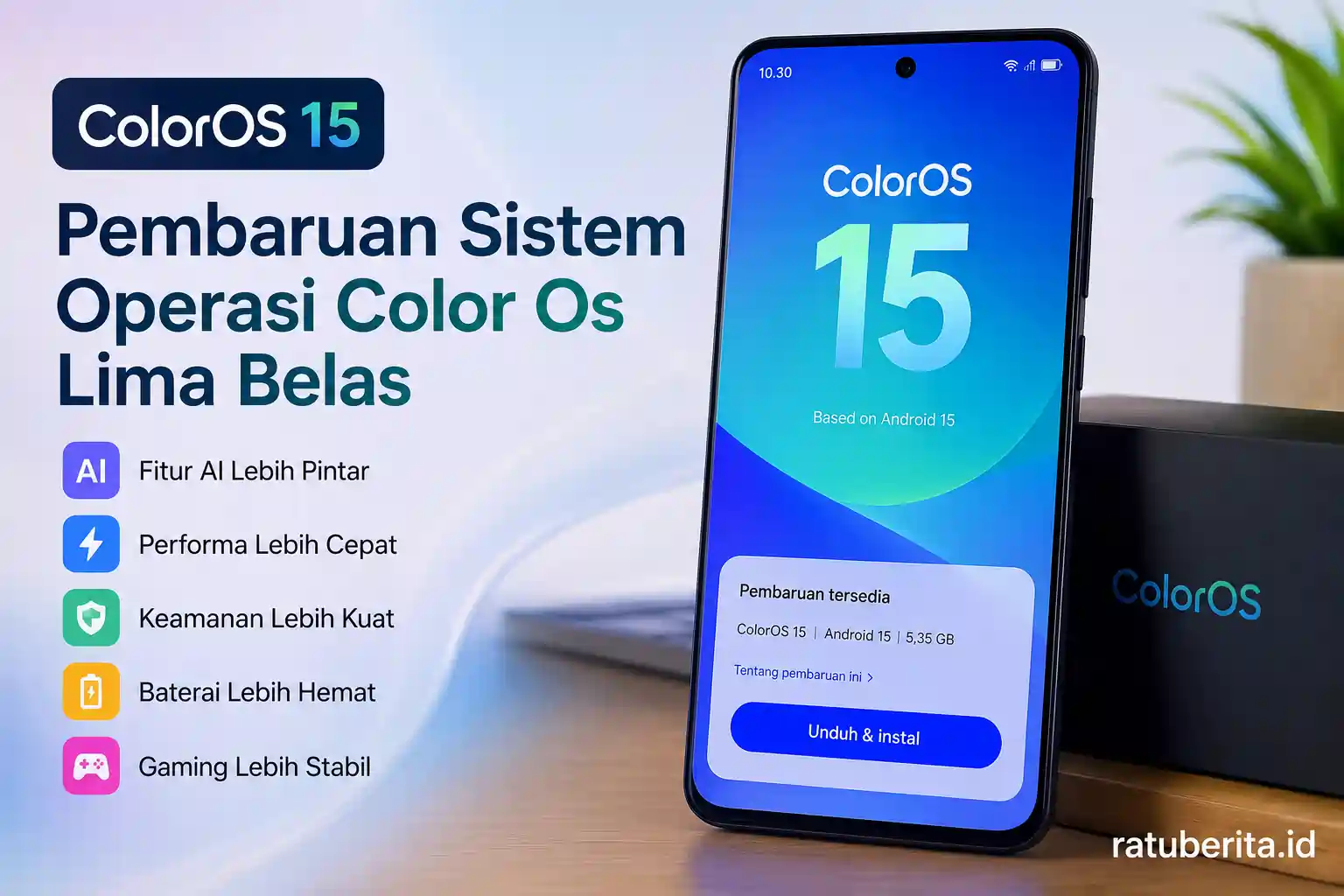 Pembaruan Sistem Operasi Color Os Lima Belas