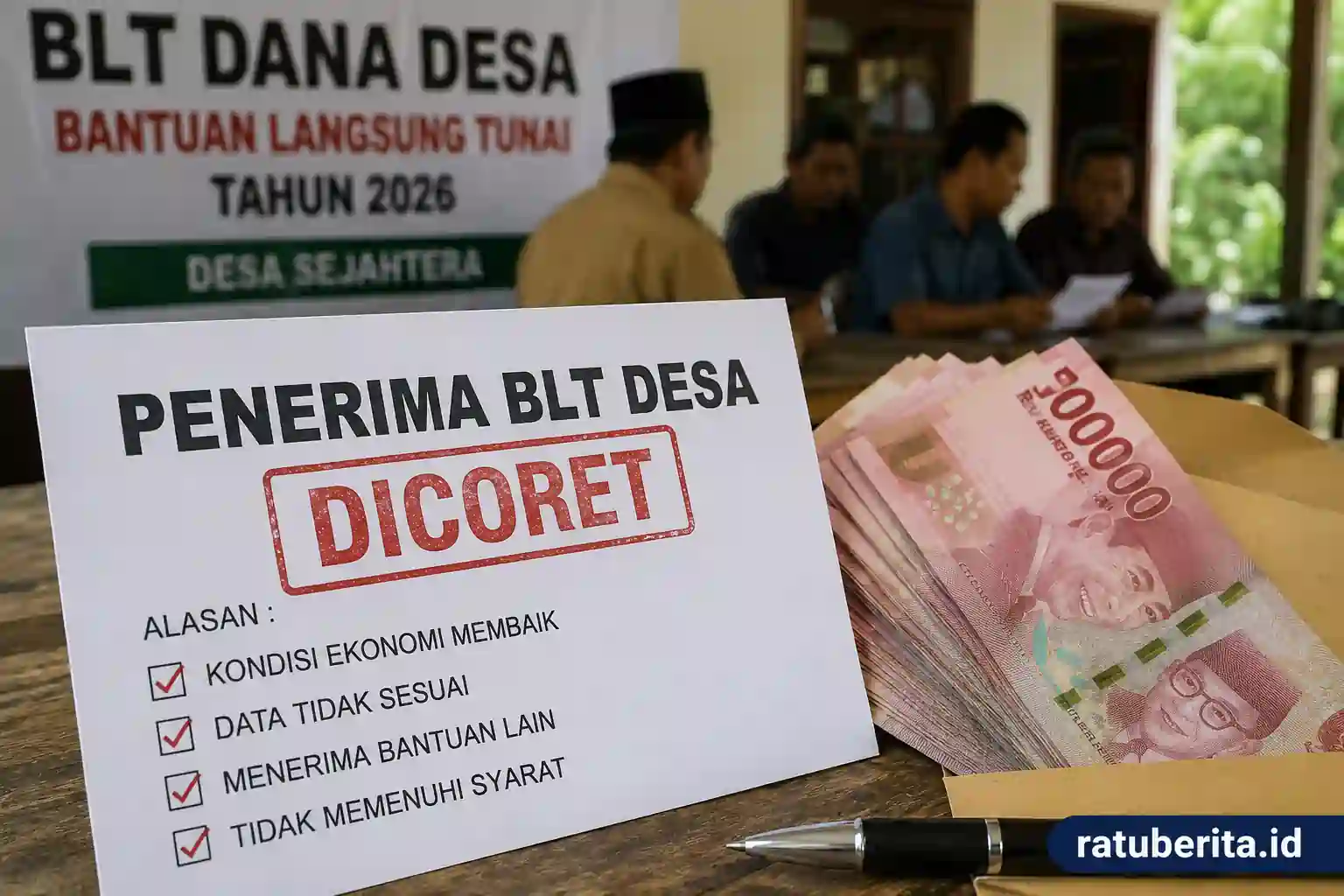 Penerima BLT Desa Dicoret Alasan