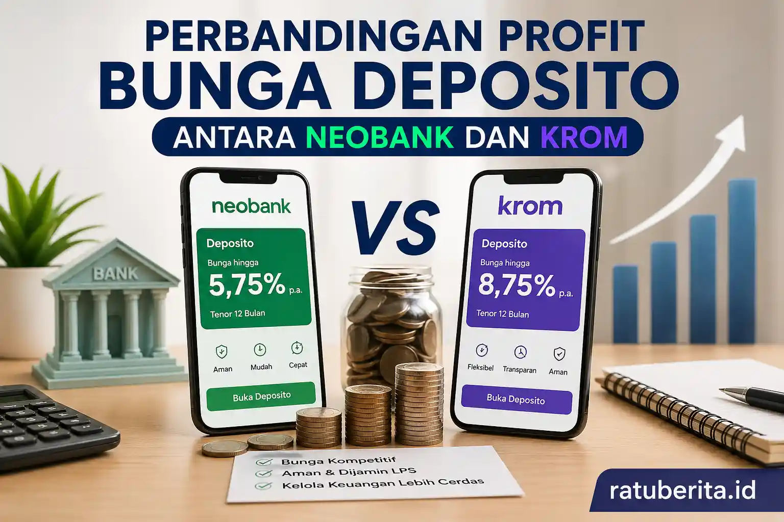 Perbandingan Profit Bunga Deposito Antara Neobank Dan Krom