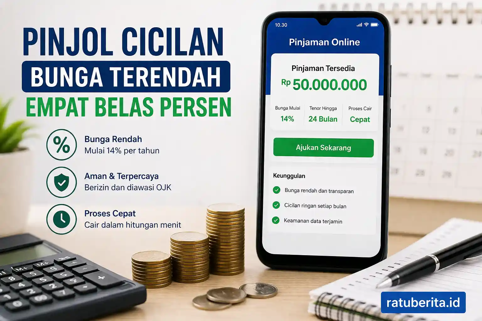 Platform Pinjol Cicilan Bunga Terendah Empat Belas Persen