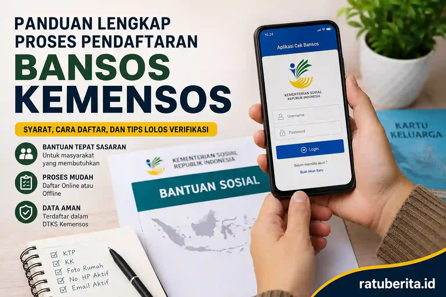 Proses Pendaftaran Bansos Kemensos