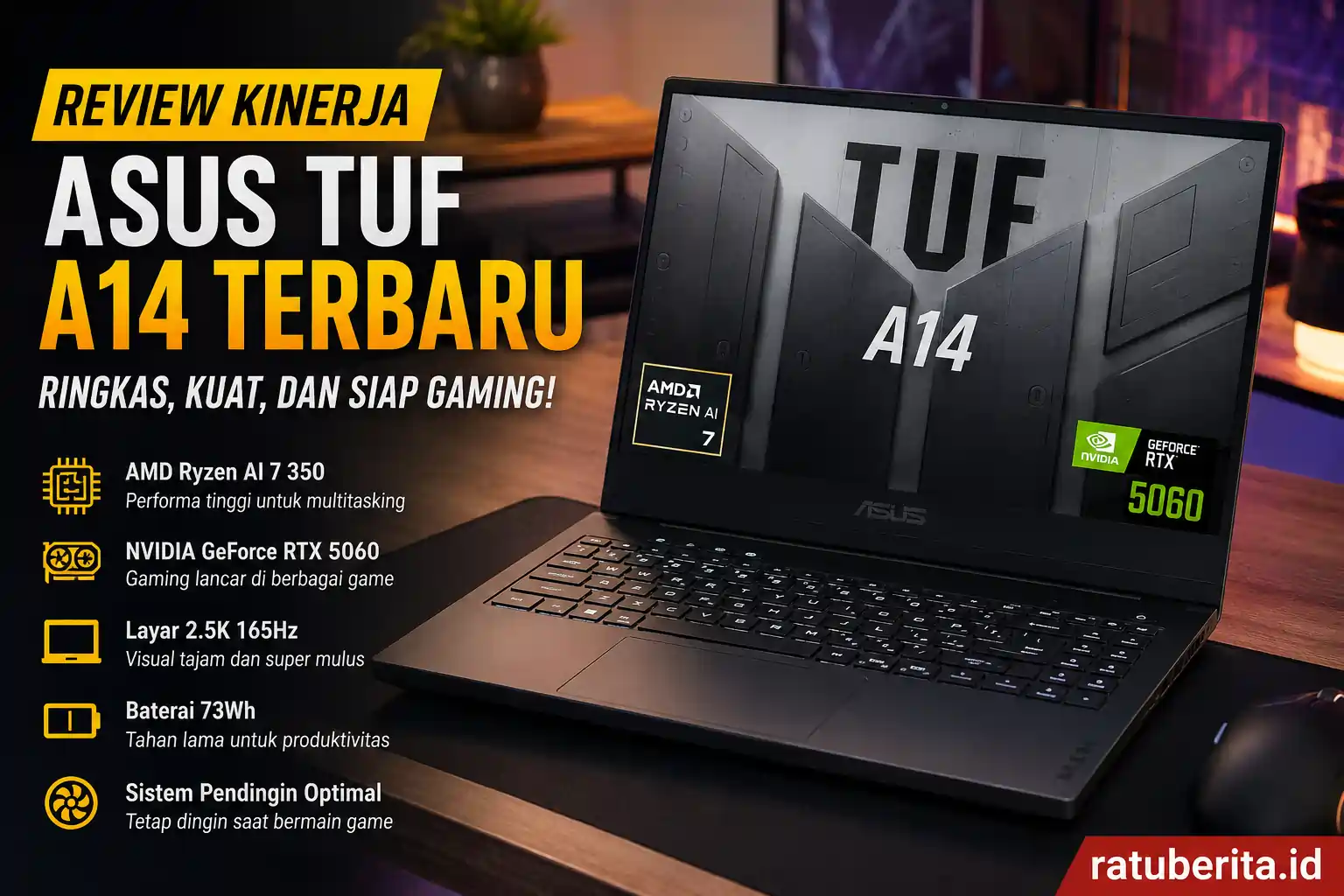 Review Kinerja Asus Tuf A14 Terbaru Paling Lengkap Banget