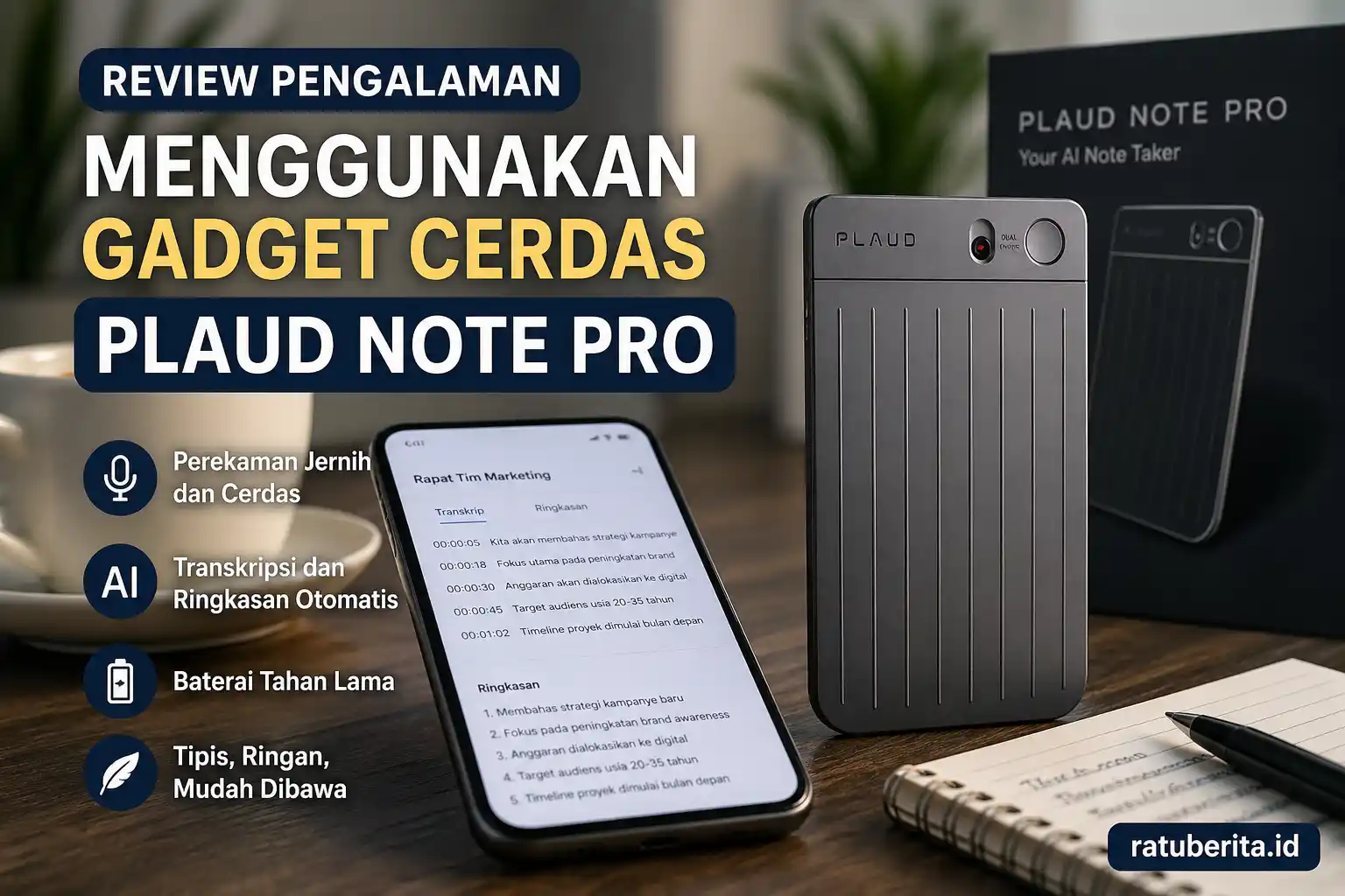 Review Pengalaman Menggunakan Gadget Cerdas Plaud Note Pro