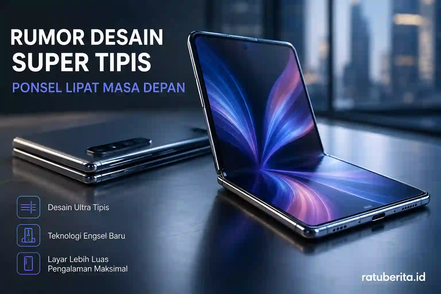 Rumor Desain Super Tipis Ponsel Lipat Masa