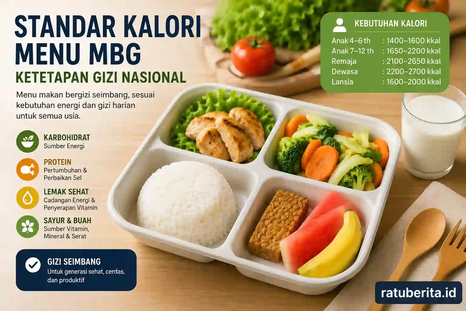 Standar Kalori Menu Mbg Ketetapan Gizi Nasional