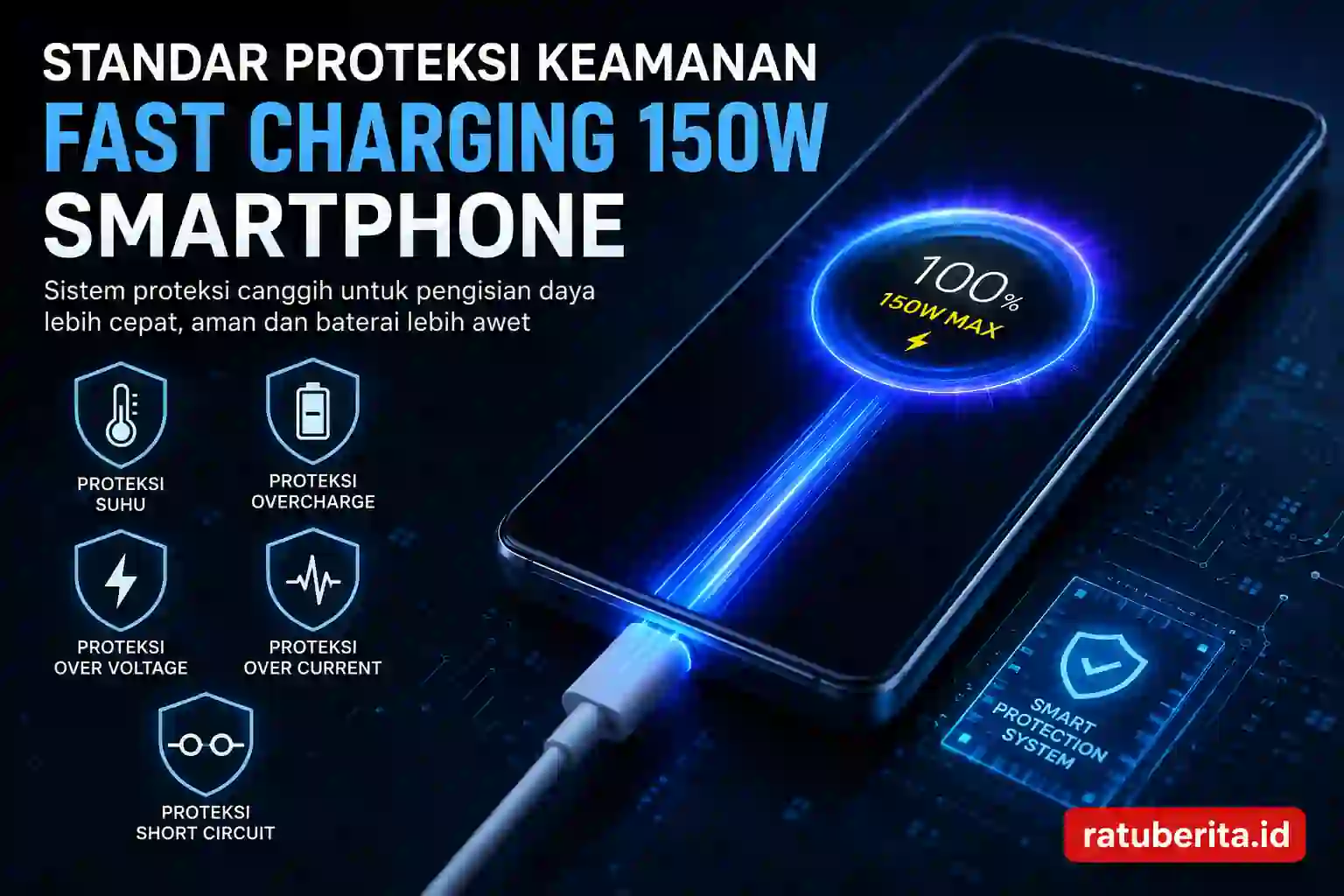 Standar Proteksi Keamanan Fast Charging 150w Smartphone
