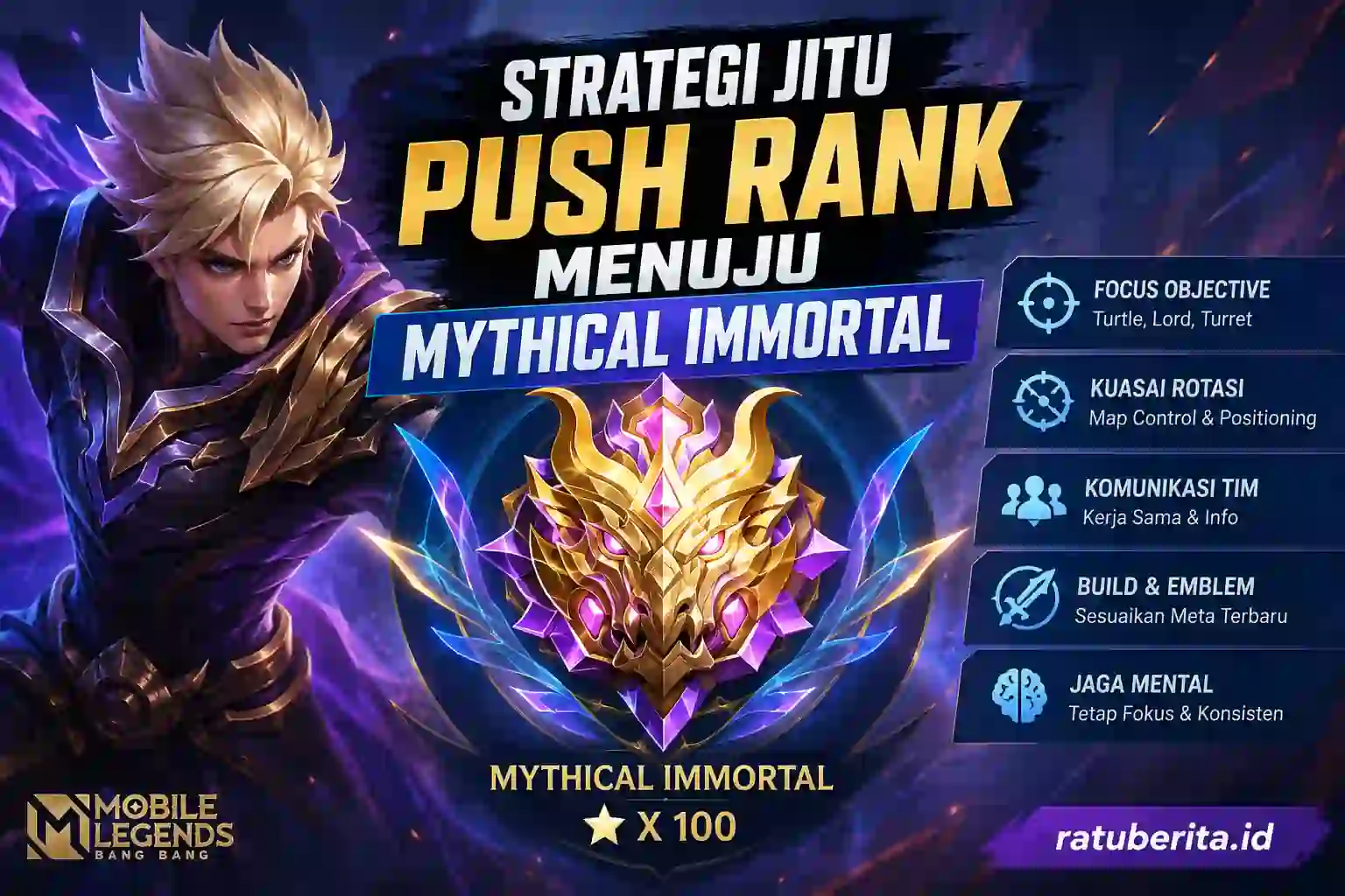 Strategi Jitu Push Rank Menuju Mythical Immortal