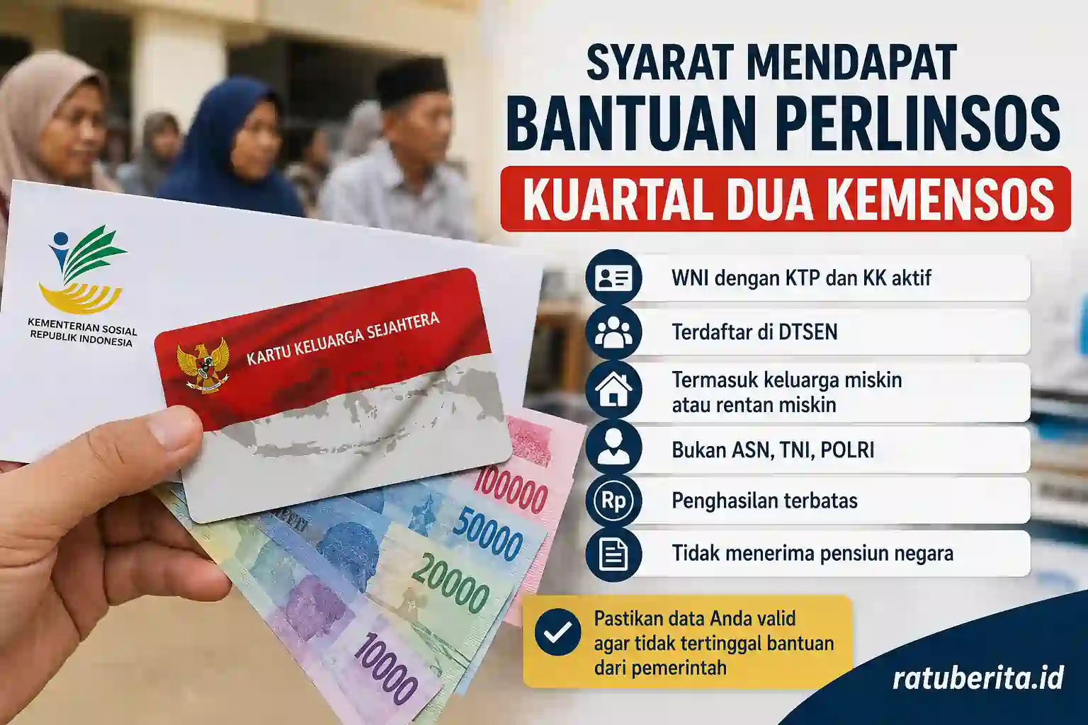 Syarat Mendapat Bantuan Perlinsos Kuartal Dua Kemensos