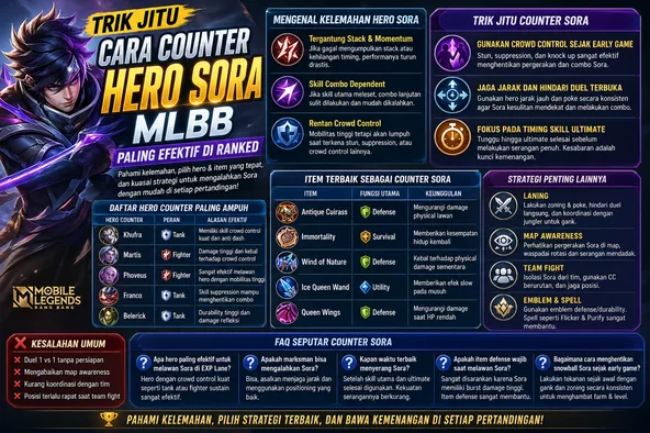 Trik Jitu Cara Counter Hero Sora Mlbb