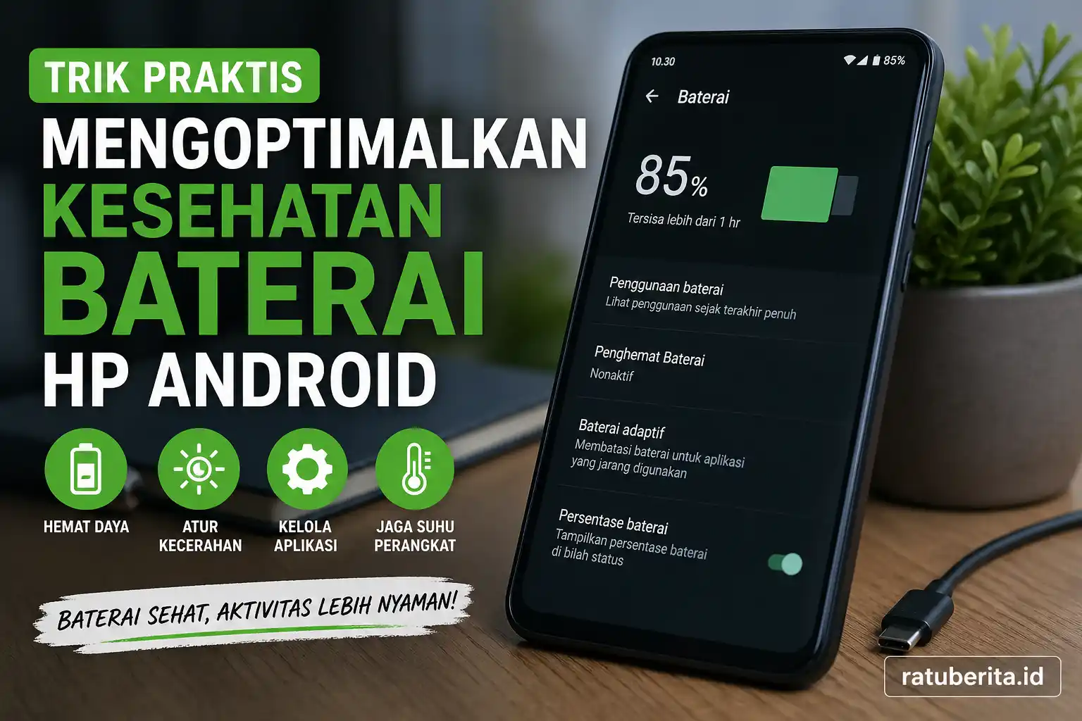 Trik Praktis Mengoptimalkan Kesehatan Baterai Hp Android