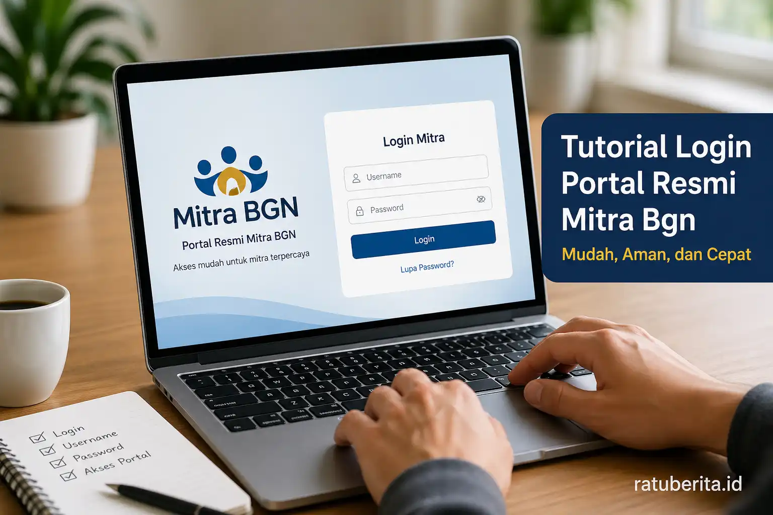 Tutorial Login Portal Resmi Mitra Bgn