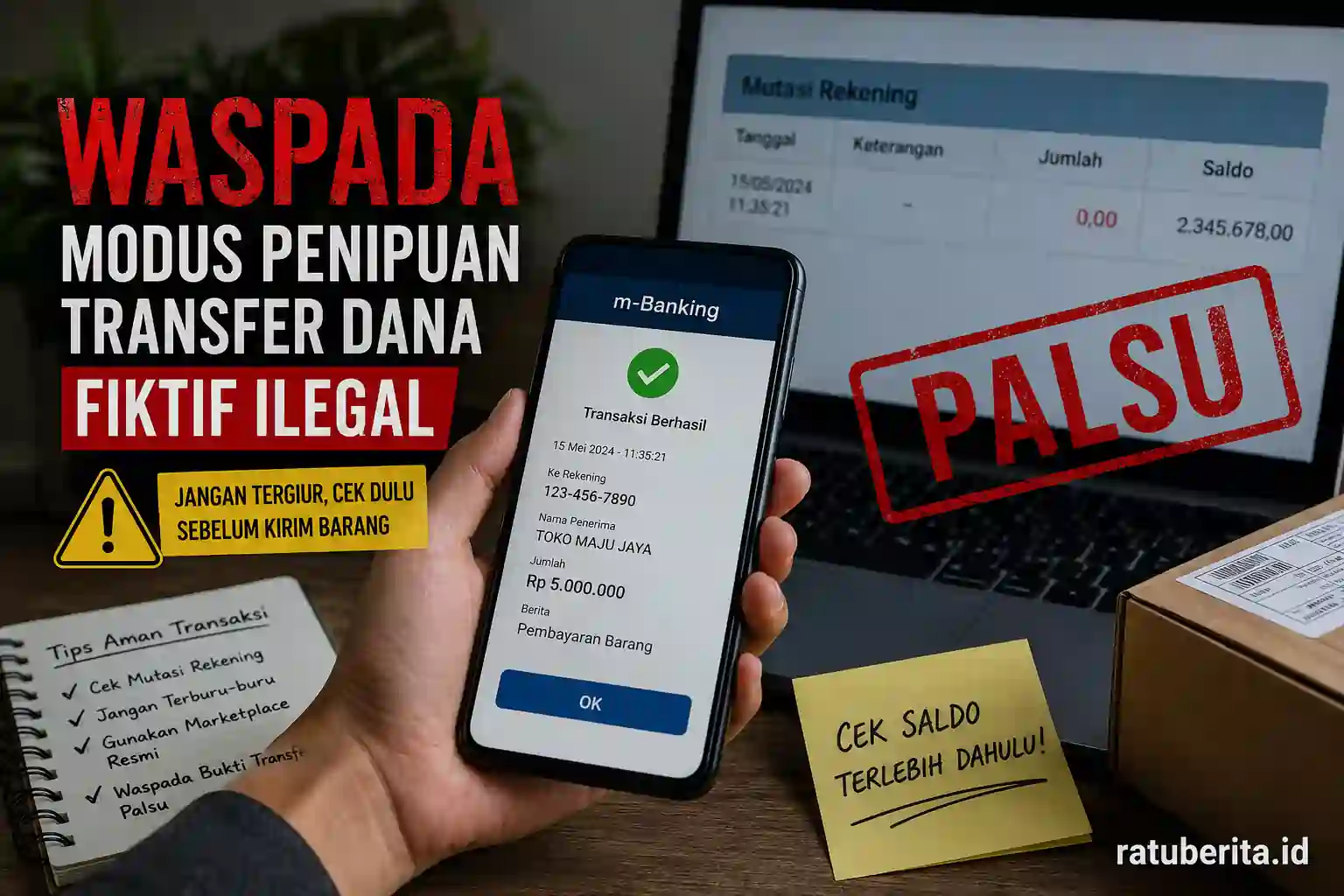 Waspada Modus Penipuan Transfer Dana Fiktif Ilegal