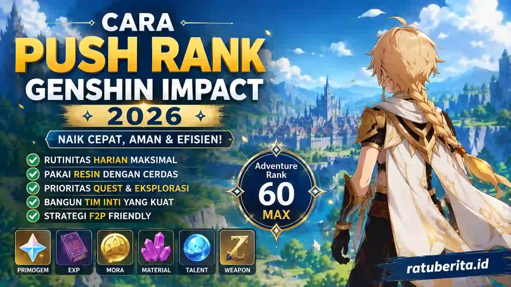 Cara Push Rank Genshin 2026