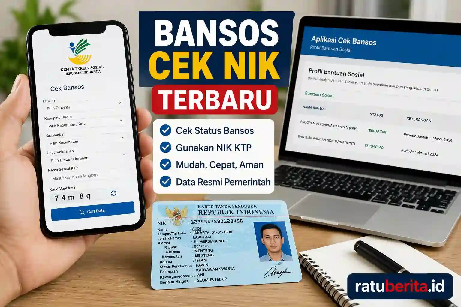 Bansos cek NIK terbaru