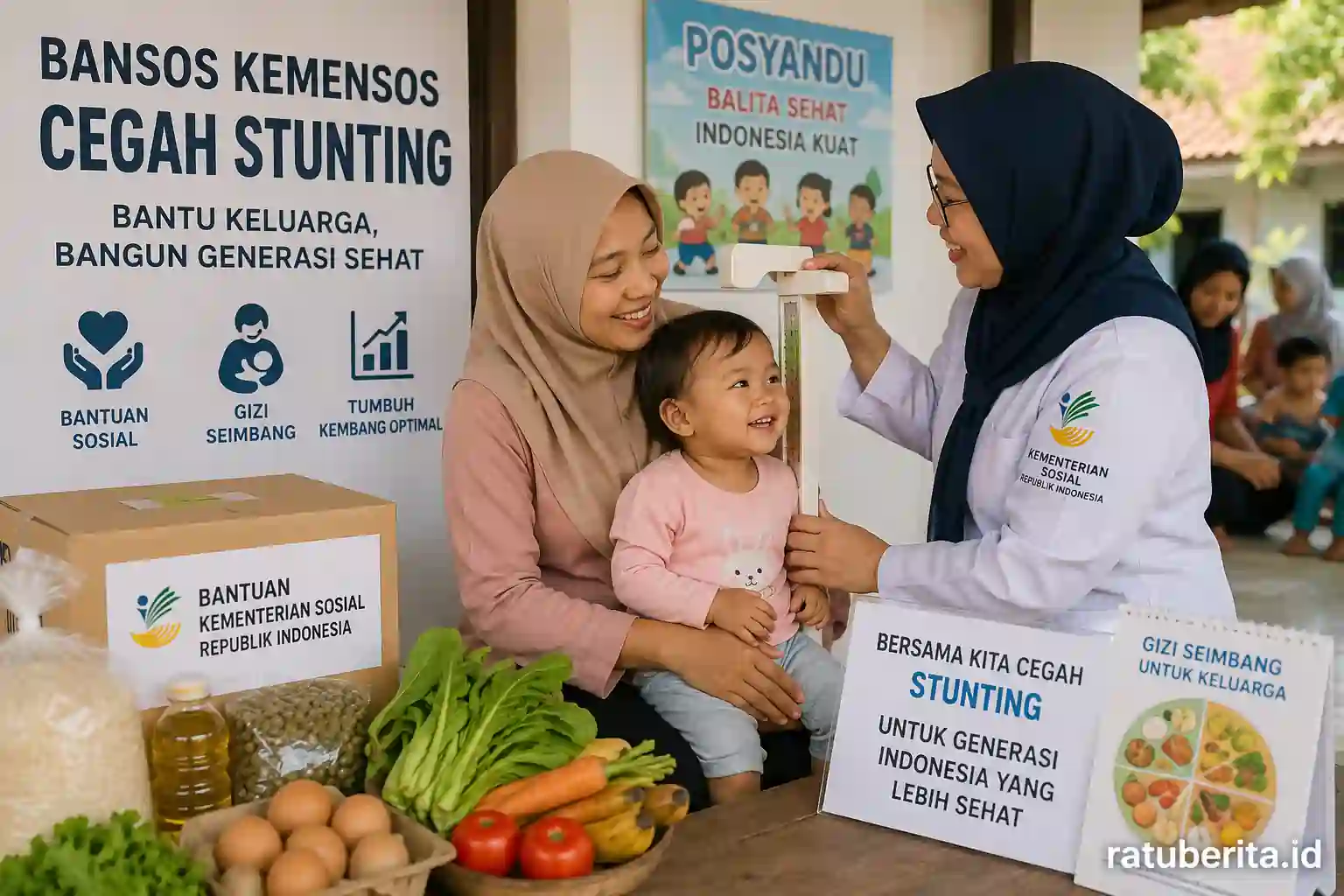 Bansos Kemensos Cegah Stunting