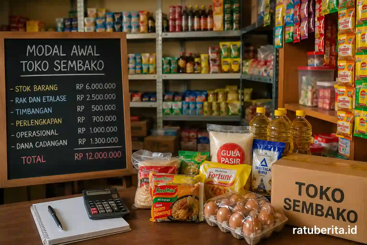 Modal Awal Toko Sembako
